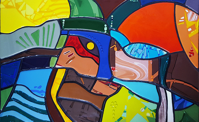 Fused Glass Backsplash